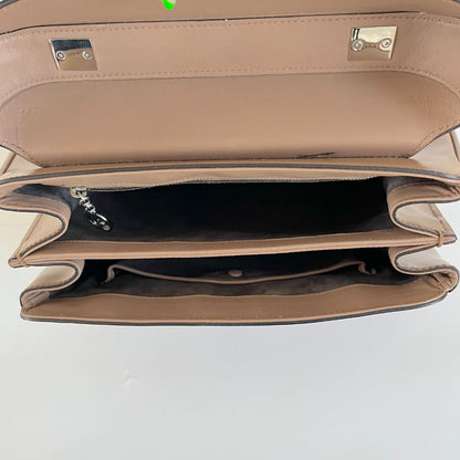 Gucci Beige Leather Lady Lock Bamboo Top Handle Bag