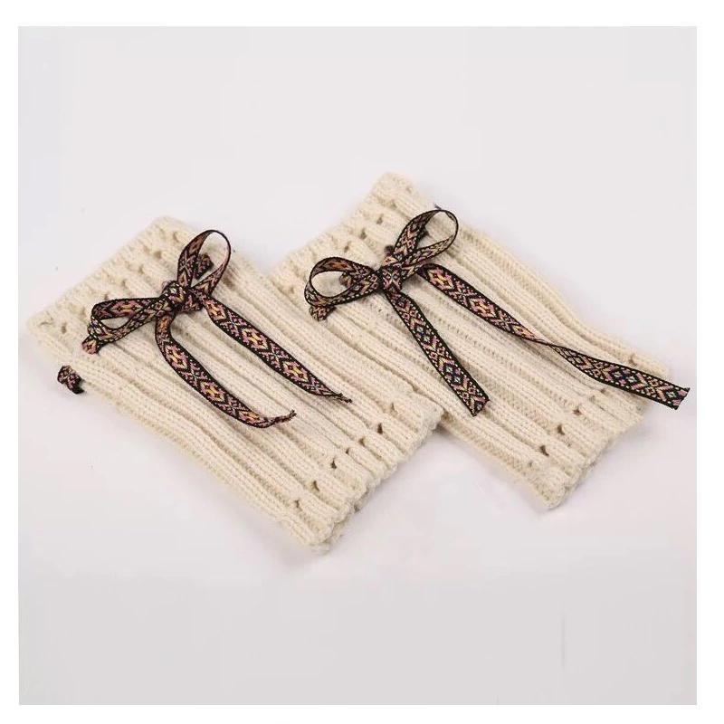 Boot Cuff Thick Short-Sleeved Thick Thick Bamboo Knit Wool Yarn Socks - 7