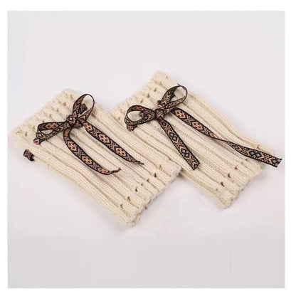 Boot Cuff Thick Short-Sleeved Thick Thick Bamboo Knit Wool Yarn Socks - 7