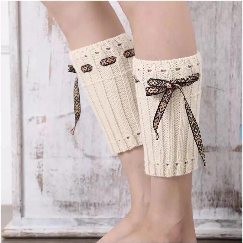 Boot Cuff Thick Short-Sleeved Thick Thick Bamboo Knit Wool Yarn Socks - 7