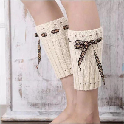 Boot Cuff Thick Short-Sleeved Thick Thick Bamboo Knit Wool Yarn Socks - 7