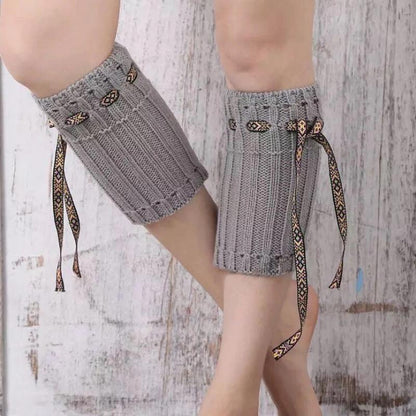 Boot Cuff Thick Short-Sleeved Thick Thick Bamboo Knit Wool Yarn Socks - 7