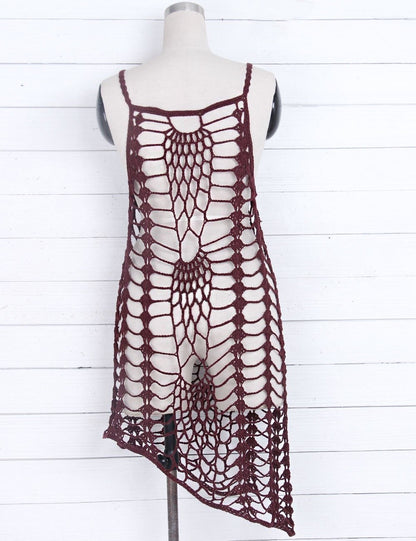 2018 Beach New Style Beach Blouse Lace Harness Knit Blouse