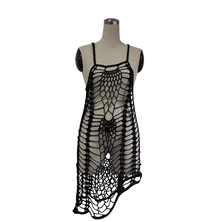 2018 Beach New Style Beach Blouse Lace Harness Knit Blouse