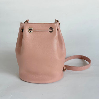 Chanel Pink Chanel Deauville Drawstring Bucket Bag