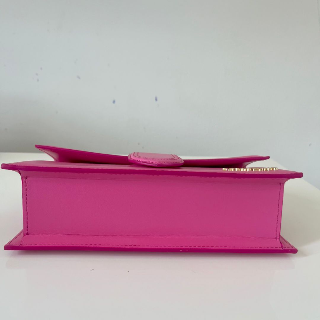 Jacquemus Le Grand Bambino Shoulder Bag in Pink Leather