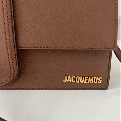 Jacquemus La Bambino long brown suede shoulder bag