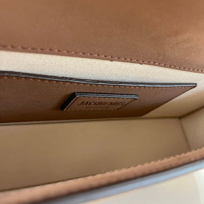 Jacquemus La Bambino long brown suede shoulder bag