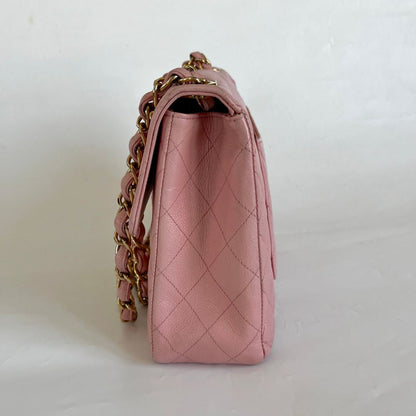Chanel Pink Jumbo Caviar Single Flap Bag