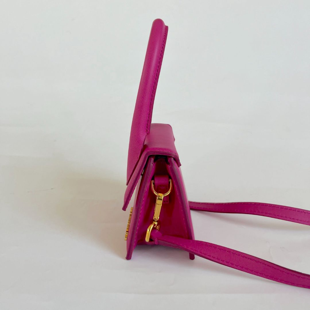 Jacquemus Fuscia Leather Mini Le Chiquito Top handle bag