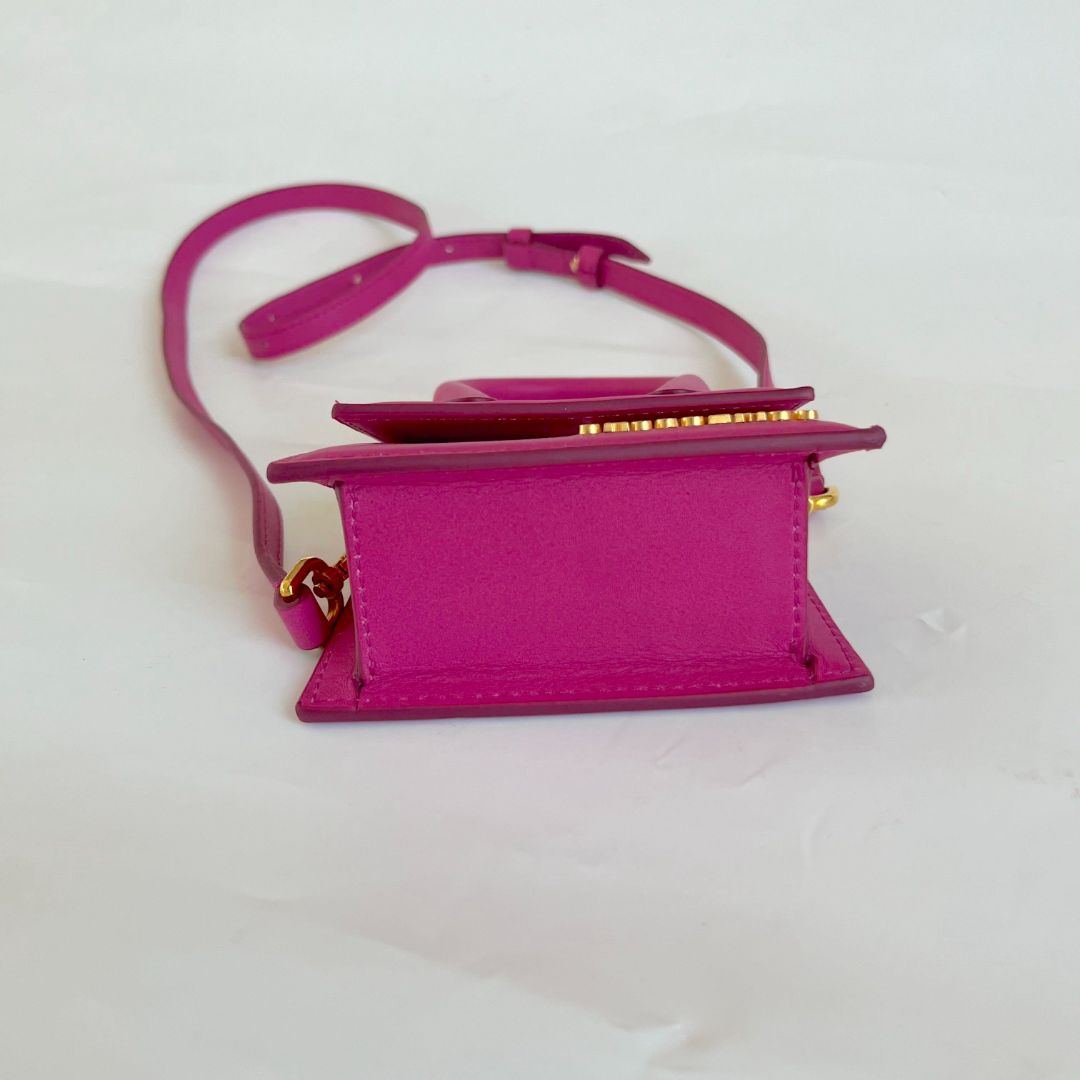 Jacquemus Fuscia Leather Mini Le Chiquito Top handle bag
