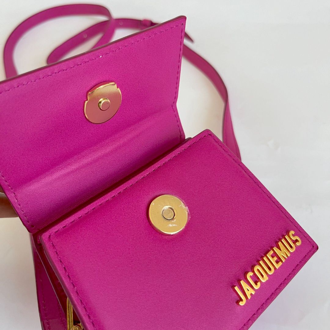 Jacquemus Fuscia Leather Mini Le Chiquito Top handle bag