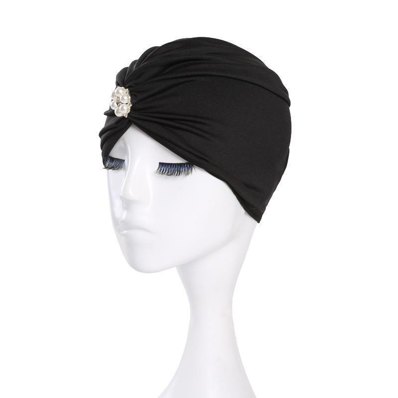 Trisass Floral Print & Solid Color Women Swim Cap
