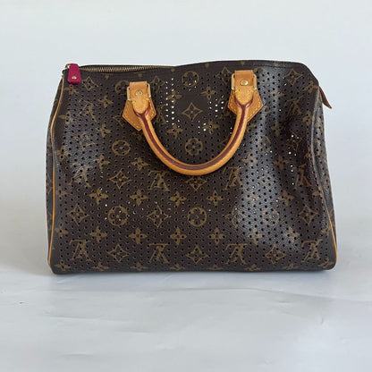 Louis Vuitton Fuscia Monogram Perforated Canvas Limited Edition Speedy 30 Bag