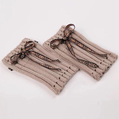 Boot Cuff Thick Short-Sleeved Thick Thick Bamboo Knit Wool Yarn Socks - 7