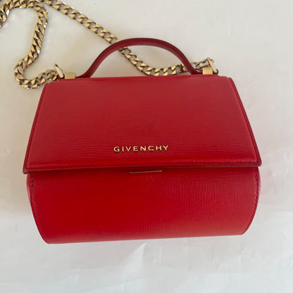 Givenchy Red Mini Pandora Box Bag