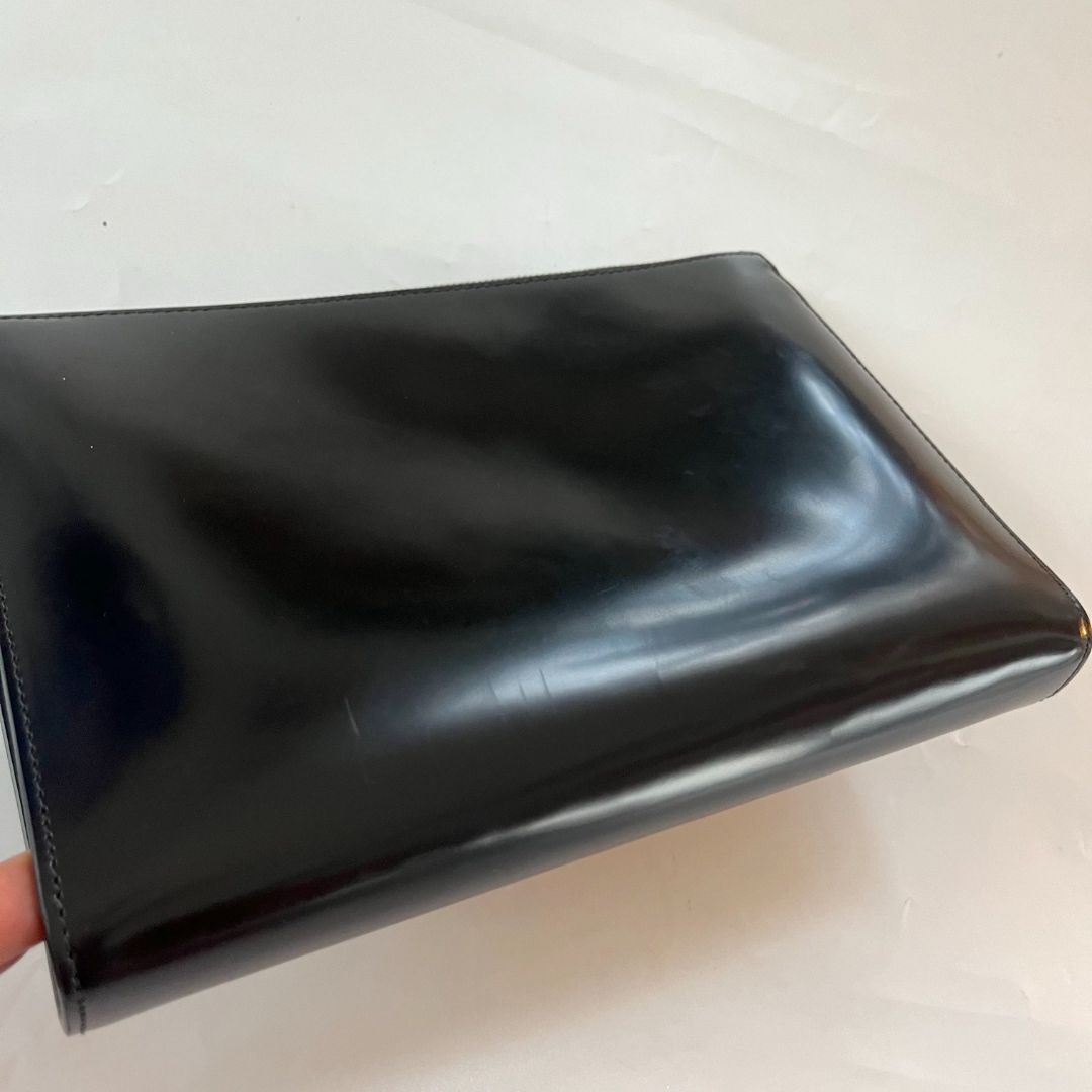 Prada black zip pouch