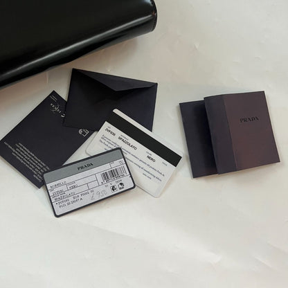 Prada black zip pouch