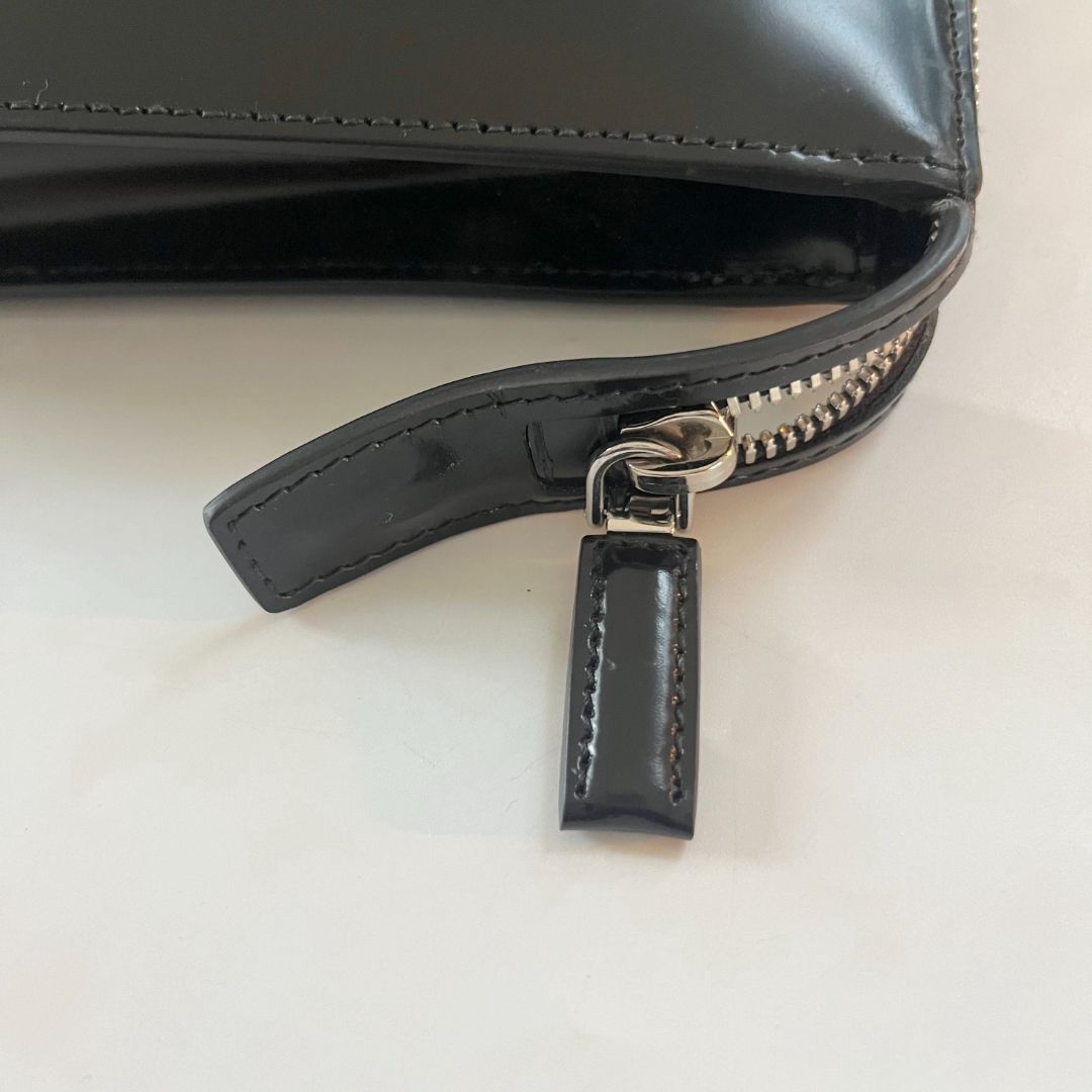 Prada black zip pouch