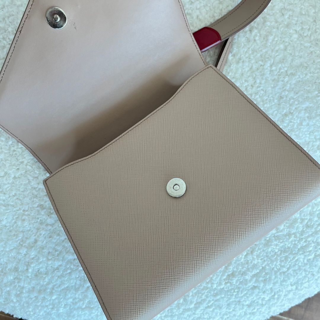 Prada Sand Beige Prada Monochrome Saffiano Crossbody bag