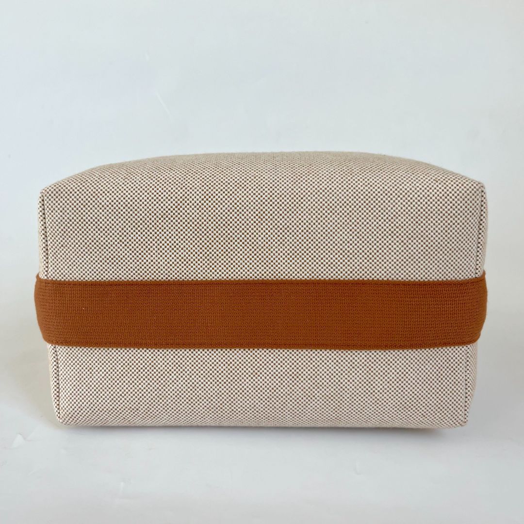 Hermès Bride-a-Brac GM Toile H cotton Natural  pouch hand bag