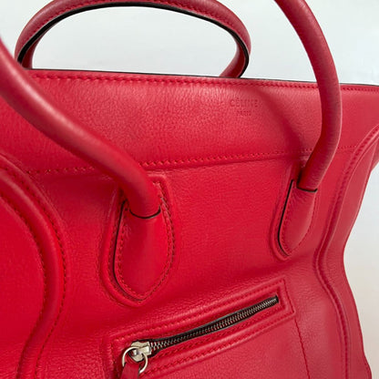 Celine Red Leather Phantom Large Tote Bag