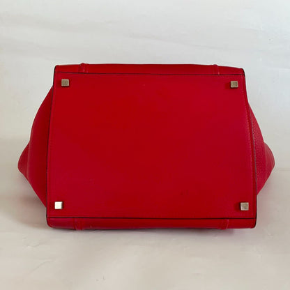 Celine Red Leather Phantom Large Tote Bag
