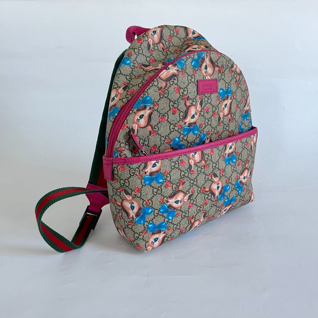 Gucci GG Supreme Monogram Deer Children's Backpack