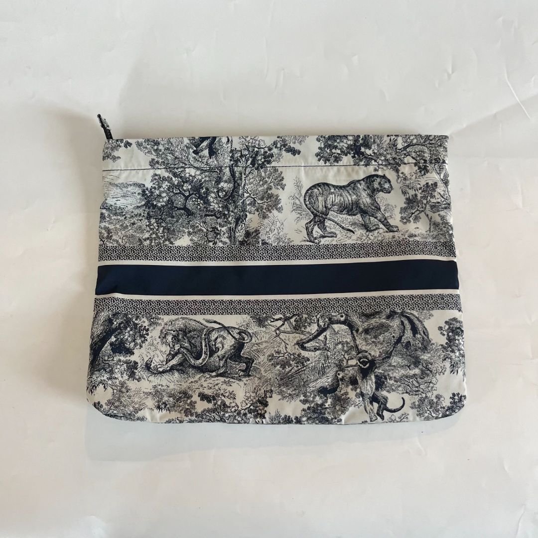 Christian Dior Printed Zip Pouch