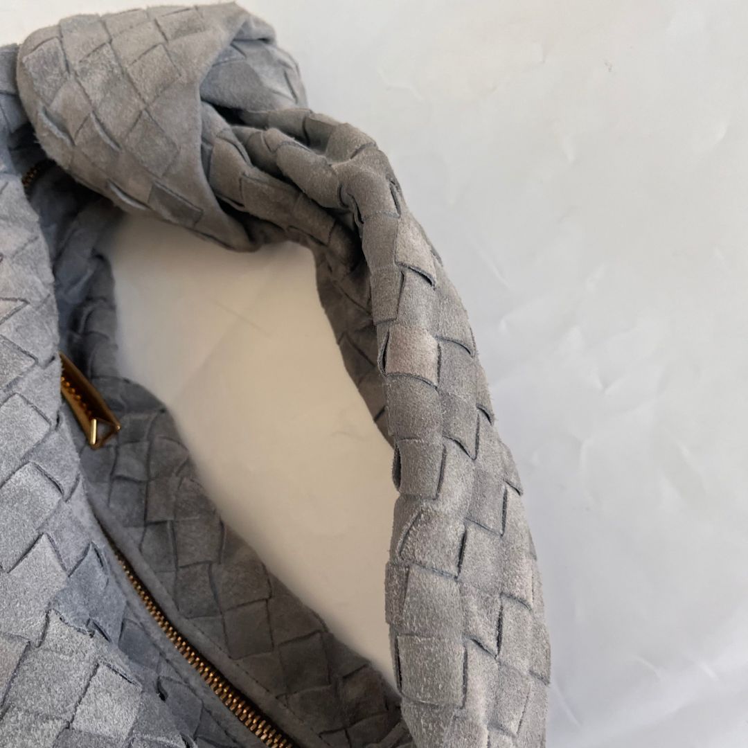 Bottega Veneta Grey Suede Teen Jodie Bag