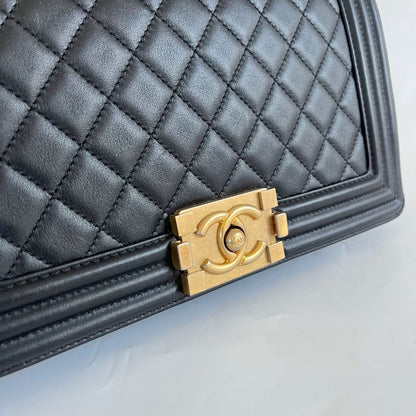 Chanel Quilted Lambskin Medium Le Boy Bag