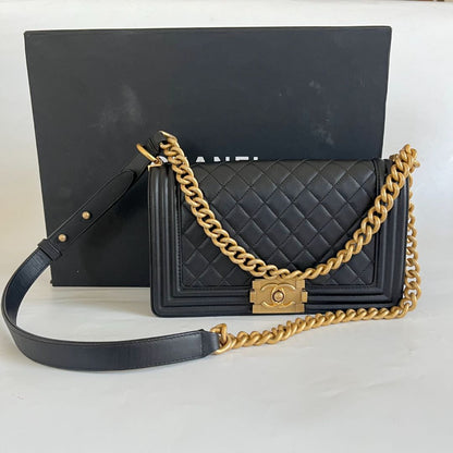 Chanel Quilted Lambskin Medium Le Boy Bag