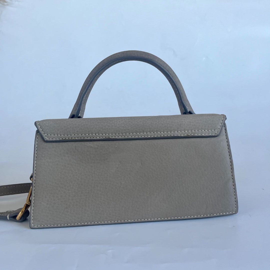 Jacquemus Suede Khaki Le Bambino Long Bag