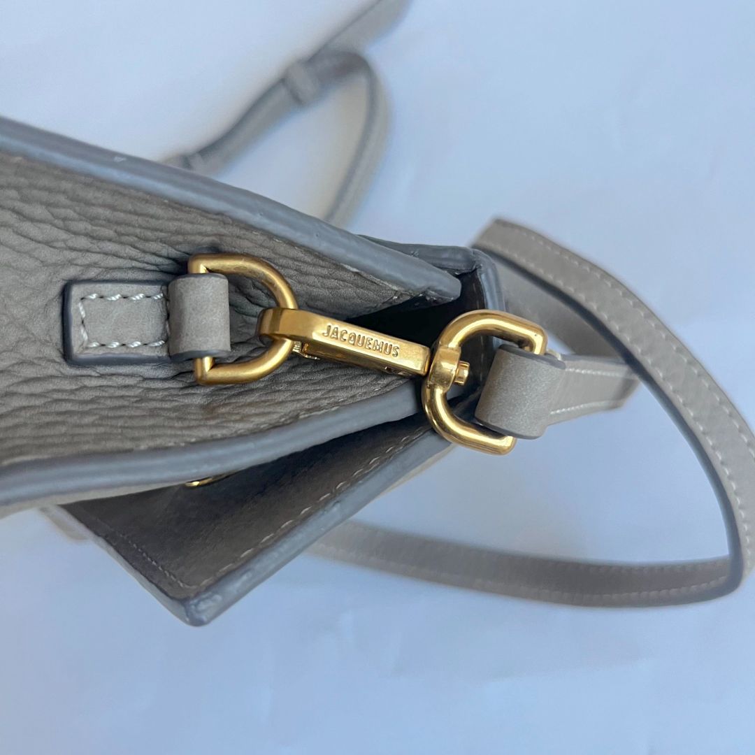 Jacquemus Suede Khaki Le Bambino Long Bag