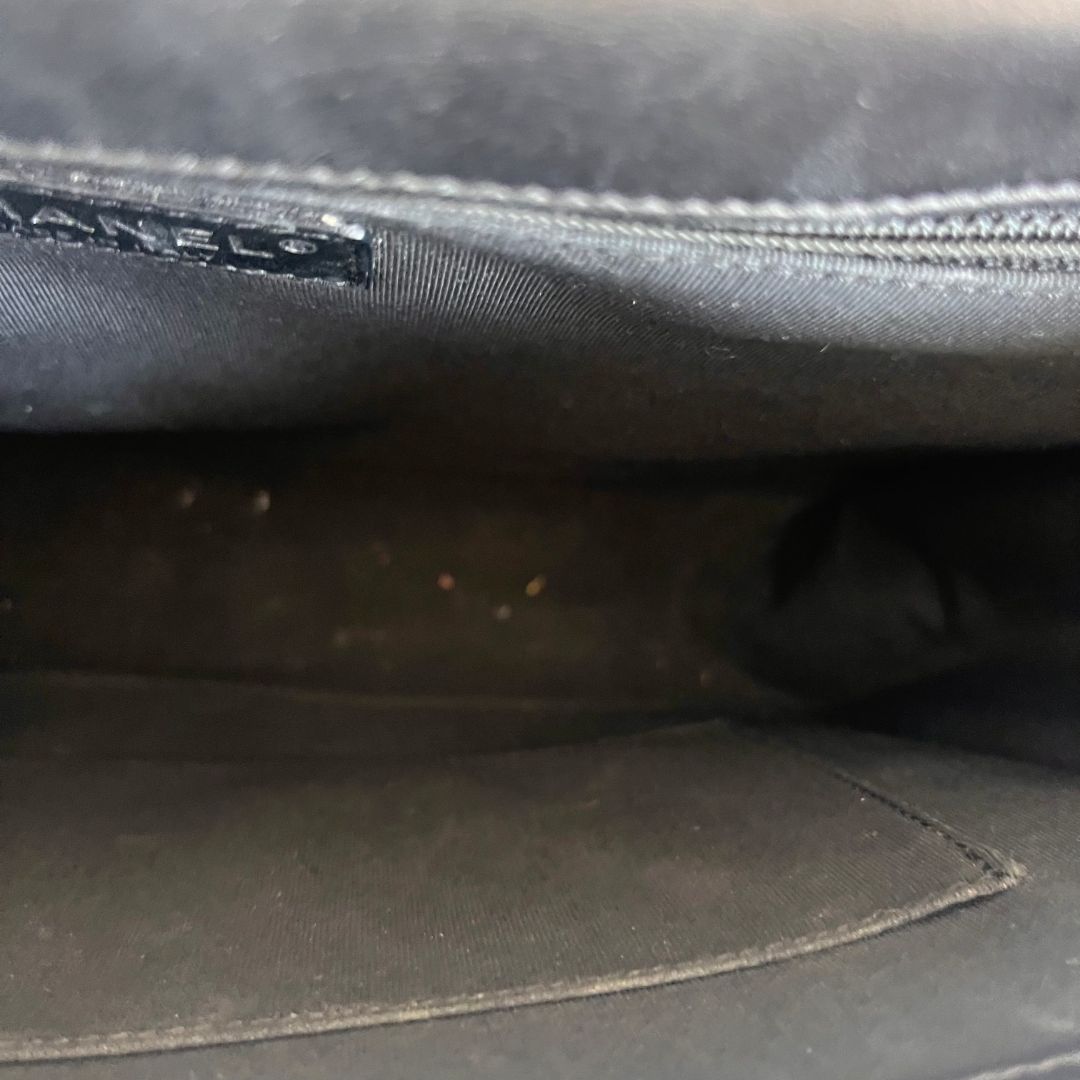 Chanel large two tone le boy bag