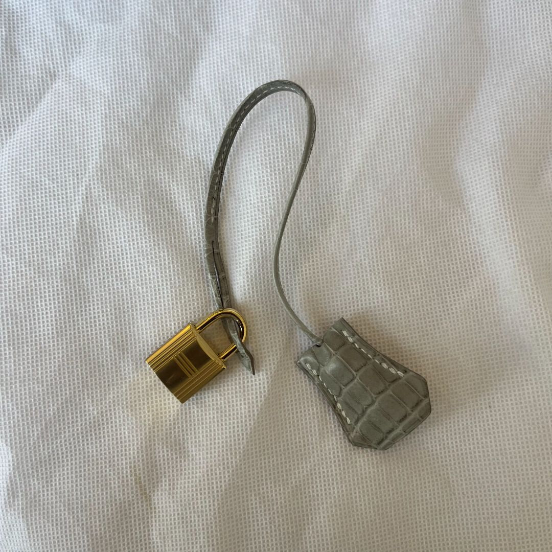 Hermes Gris Perle GHW Birkin 30 Touch Togo /Alli Missi Mat Bag, 30