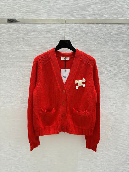 CE V-line Neck Wool Cardigan