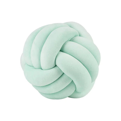 Soft Knot Ball Pillows Round Throw Pillow Cushion Kids Home Decoration Plush Pillow Throw Knotted Pillow Handmade