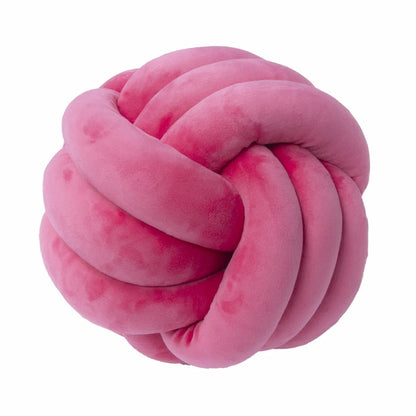 Soft Knot Ball Pillows Round Throw Pillow Cushion Kids Home Decoration Plush Pillow Throw Knotted Pillow Handmade