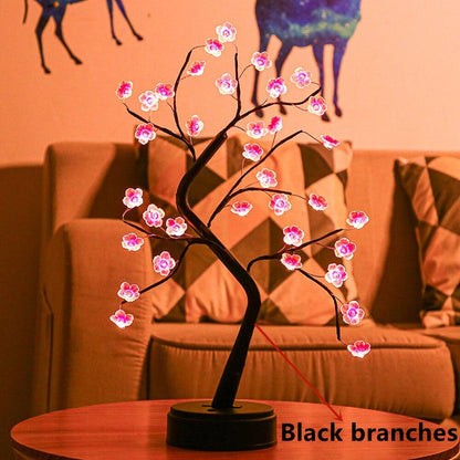 Led Night Light Mini Christmas Twinkling Tree Copper Wire Garland Lamp For Holiday Home Kids Bedroom Decor Luminary Fairy Lights