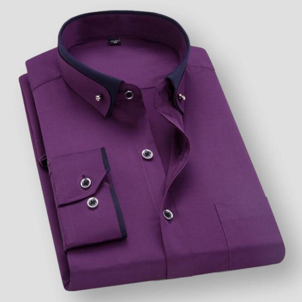 Sky Madrid Dual Tone Long Sleeve Shirt