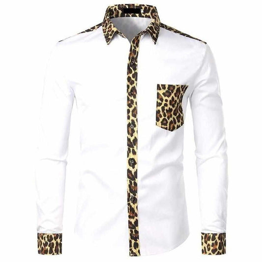 Sky Madrid Leopard Button-Up Shirt