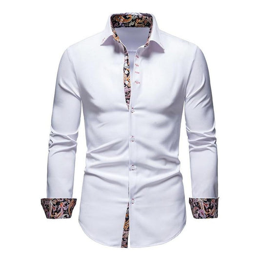 Sky Madrid Slim Paisley Long-Sleeve Shirt