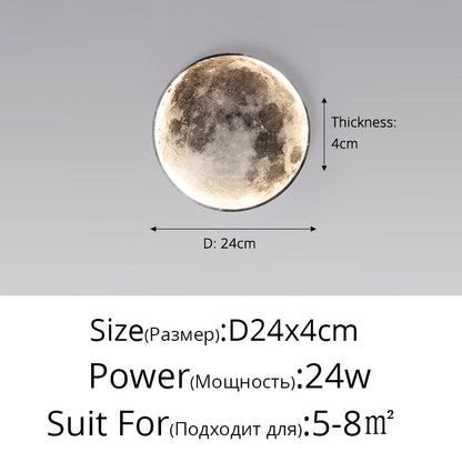 Modern Led Wall Lamp Moon Indoor Lighting For Bedroom Living Hall Room Home Decoration Fixture Lights Decorate Lusters Lamps