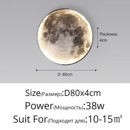 Modern Led Wall Lamp Moon Indoor Lighting For Bedroom Living Hall Room Home Decoration Fixture Lights Decorate Lusters Lamps