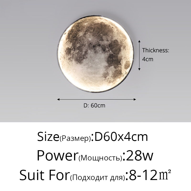 Modern Led Wall Lamp Moon Indoor Lighting For Bedroom Living Hall Room Home Decoration Fixture Lights Decorate Lusters Lamps