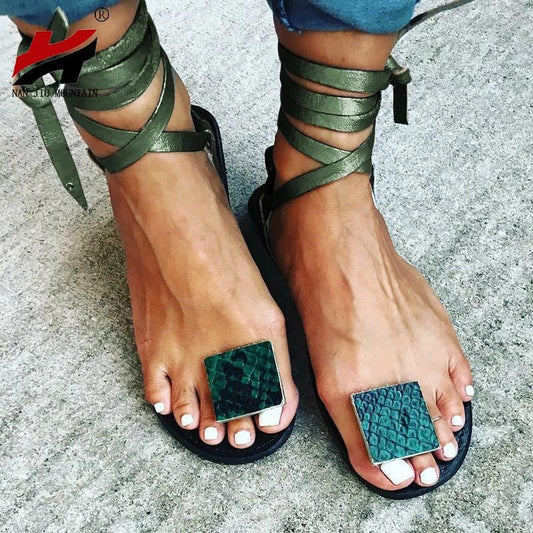 Nude Straps Rome Sandals Women Flat Sandals  Women'S Shoes