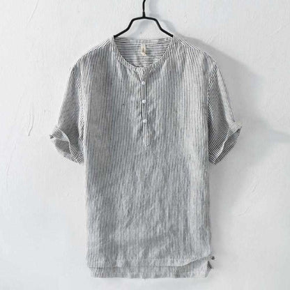 Saint Morris Gozo Striped Linen Shirt