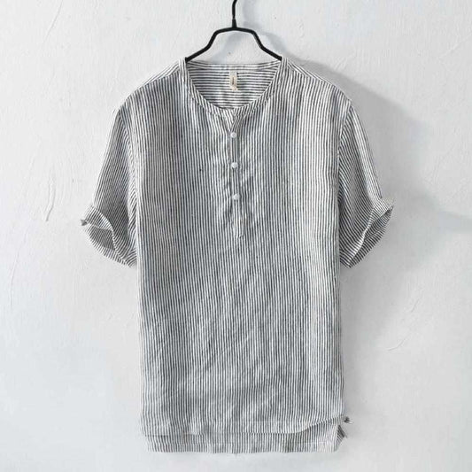 Saint Morris Gozo Striped Linen Shirt