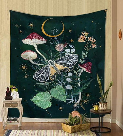 Nordic Psychedelic Hanging Fabric Background Wall Covering Home Decoration Wall Blanket Tapestry Bedroom Wall Hanging 95*73Cm
